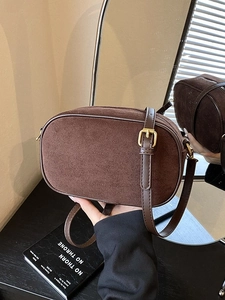 Vintage Frosted PU Leather Crossbody Bag For Women Fashion Minimalist Camera Square Bag Retro Shoulder Purse Casual Messenger Bag