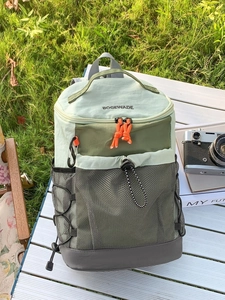 Sac à dos de randonnée de grande capacité avec design color-block vert en plein air