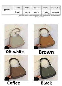 Tableau des tailles détaillé pour sac à bandoulière rétro en cuir PU avec dimensions