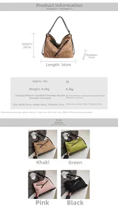 Detailed size chart and multi-color options for large capacity PU leather backpack
