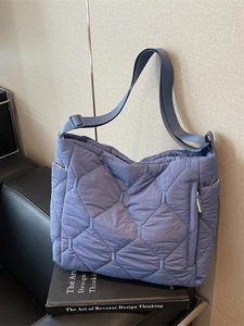 Women Large Capacity Quilted Puffer Tote Bag Casual Rhombic Lattice Shoulder Crossbody Bag For Work Travel Shopping