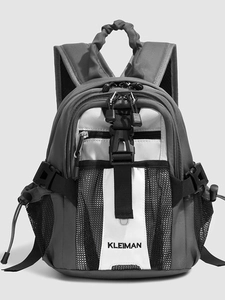 KLEIMAN multi-pocket outdoor backpack with drawstring and buckle closure in dark grey