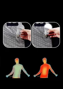 Detail of graphene lining with honeycomb thermal fabric for advanced men winter coat