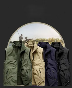 Détails montrant divers coloris de gilets de loisirs en polaire thermique pour hommes