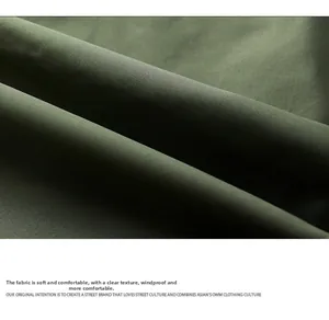 Detailed macro shot of soft, windproof fabric for men's jackets with warm texture
