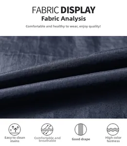 Detail of dark blue quick-dry fabric showing breathable texture and durable weave
