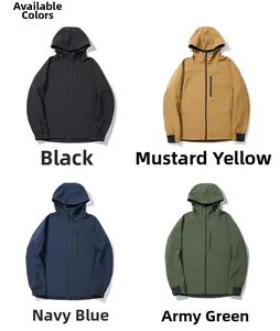 Outdoor-Softshelljacken in Schwarz, Caramel, Marine und Armeegrün mit Kapuze