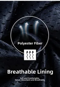 Dettaglio della fodera in mesh traspirante in poliestere morbido per gilet da uomo outdoor