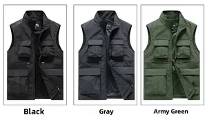 Comparaison détaillée des trois couleurs pour le gilet de pêche utilitaire multi-poches