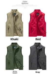 Gilet outdoor ad asciugatura rapida in quattro colori con tasche e fodera a rete