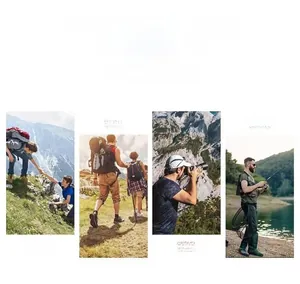 Outdoor fishing vest with multiple pockets for hiking and photography scenes