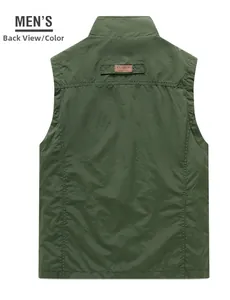 Dettaglio del gilet outdoor ad asciugatura rapida vista posteriore con logo in pelle e colletto