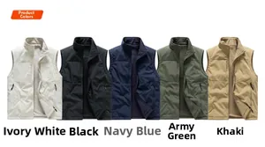 Vue détaillée des options de couleurs pour le gilet réversible en polaire pour hommes