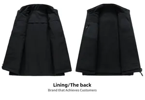 Détail de la veste noire réversible montrant la doublure polaire épaisse et le zip complet