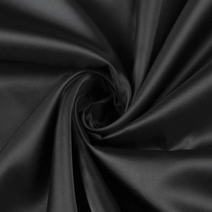 Men and women hooded colorblock windbreaker jacket in smooth shiny black fabric