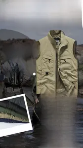 Detail view of quick-dry fishing vest showing zipper quality and breathable mesh lining