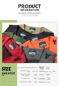 Detailansicht der Outdoor-Weste mit mehreren Taschen, Netzfutter und funktionalen D-Ringen