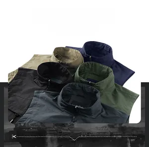 Detail of outdoor fishing vests with stand collar, breathable mesh lining, and smooth zippers