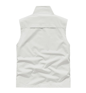 Rear view of lightweight quick-dry vest with horizontal back ventilation flap
