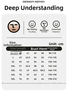 Detailed size chart for graphene heated vest with measurements from size M to 5XL
