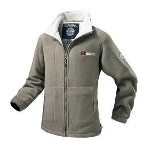 Herren Fleecejacke in Olivgrün mit doppelseitigem Fleece und warmem Stehkragen