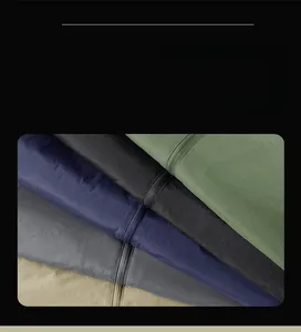Détails de vestes d'hiver en cinq couleurs avec un tissu texturé vintage lavé de qualité