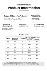 Detailed size chart for fleece hoodie showing measurements from XS to 3XL in centimeters