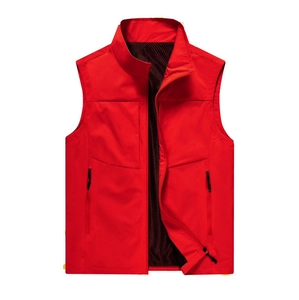 Men Casual Outdoor Nylon Utility Cargo Vest Waterproof Quick Dry Multi-Pocket Sleeveless Jacket Stand Collar Fishing Photography Travel Vest For Men