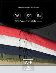 Detail view of multi-color sleeveless puffer vests with soft white duck down padding