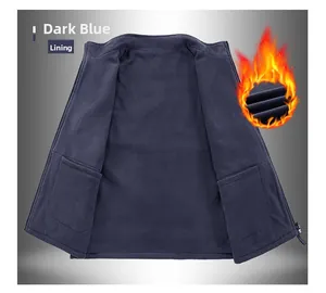 Detailed macro view of the warm thick fleece inner lining and functional large pockets
