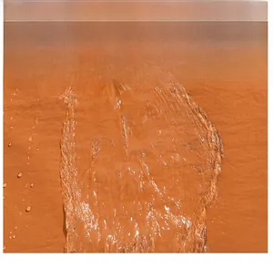 Water-resistant orange fabric detail with smooth texture and inner padding protection