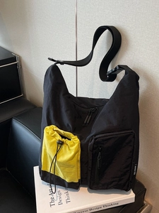 Borsa a Tracolla Multitasca Color Block a Grande Capacità Borsa Tote in Nylon Casual per Donna Moda Versatile Viaggio Quotidiano
