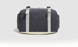 Detail view of the durable backpack base with adjustable straps and plastic buckles