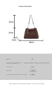 Detailed size guide and specifications for large capacity leopard print PU tote bag