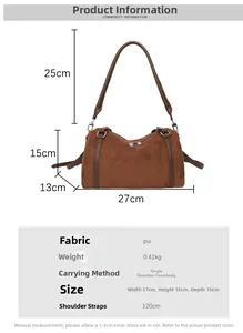 Detailed size specifications for the vintage brown leopard Boston bag with dimensions