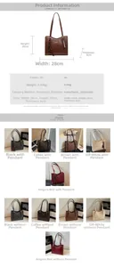Detailed size chart and multi-color specifications for the large capacity tote bag