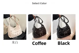 Detailed comparison of minimalist soft leather tote bags in cream, brown, and black colors