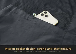 Detail view of inner mesh pocket with reinforced cross stitching and smartphone capacity