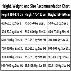 Size guide for men's plaid shorts showing height and weight recommendations from L to 5XL