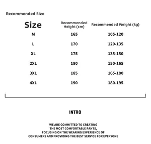 Detailed size guide for pilot jacket with height and weight metrics for men