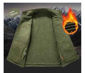 Detail of warm fleece lining with secure inner zipper pocket and heat retention layer