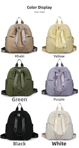 Detailed color display of multi-functional backpacks in six stylish vibrant shades