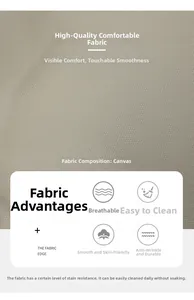 Macro close-up showing the breathable and durable off-white canvas fabric texture