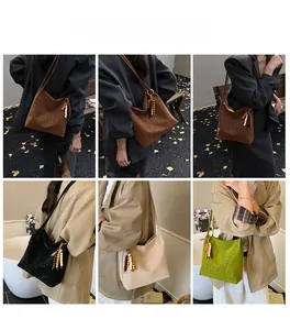 Collage of leopard print tote bags in four colors with decorative beaded charms