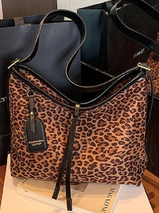 Vintage Leopard Print Large Capacity Tote Bag For Women PU Shoulder Underarm Bag Retro Hobo Handbag Fashion Daily Commute Bag