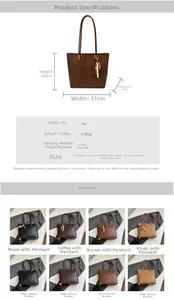 Specifiche dettagliate sulle dimensioni per la borsa in pelle PU intrecciata in 4 colori
