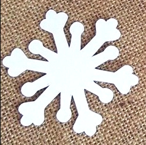 White laser cut snowflake paper cards for Christmas wedding and festive table decoration