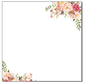 Floral wedding invitation insert with watercolor pink roses and elegant greenery accents