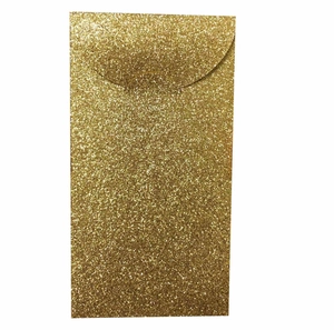 Enveloppe festive premium à paillettes dorées avec découpe laser pour le Nouvel An