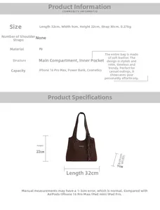 Size guide for leopard print PU leather tote bag with detailed product dimensions and capacity
